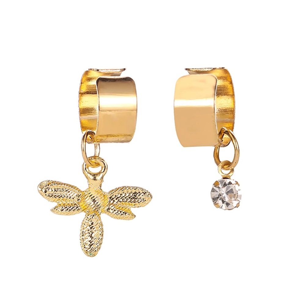 U-Shaped Ear Bones No Pierced Ear Buckle Small Bee Diamond Ear Clip